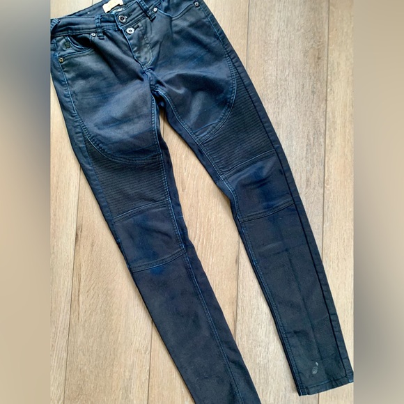 Becky B dark Wash moto jeans - Picture 6 of 10